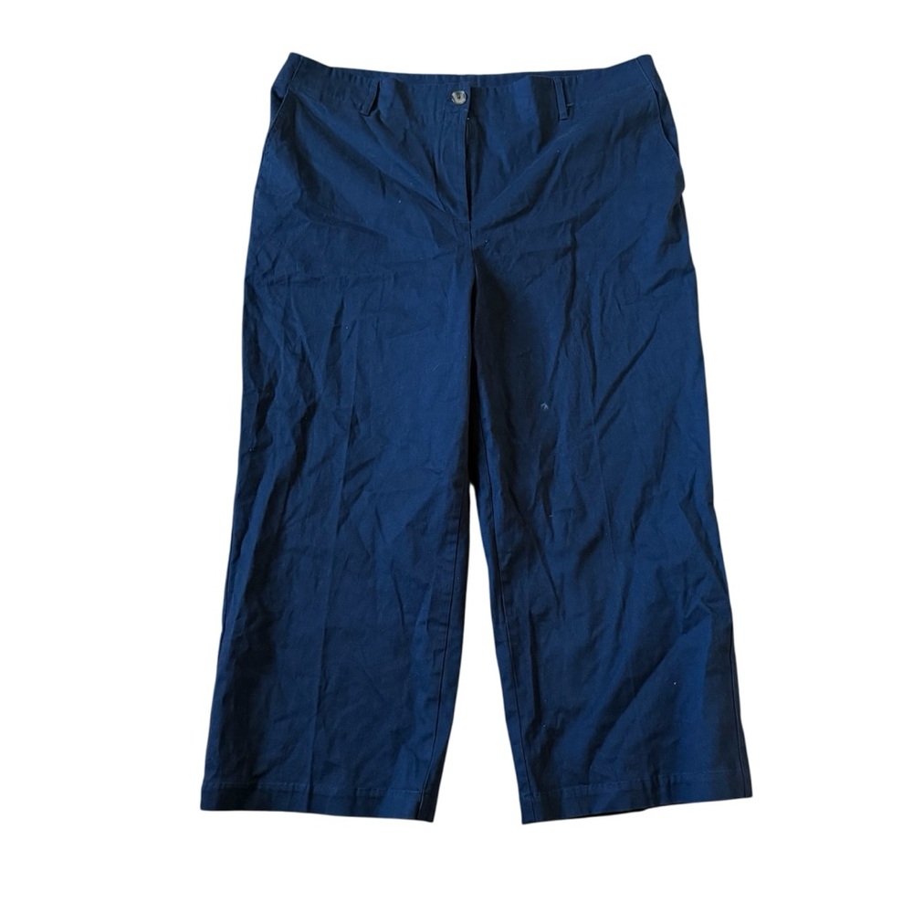 NWT‎ Ophelia Roe Women’s Navy Blue Cropped Wide Pant Leg Size 20 Casual Career